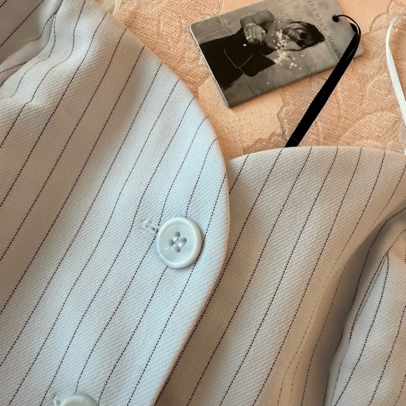 Sincerly Jules Pants - Sincerely Jules White and sky blue Corset Top and skirt/pants